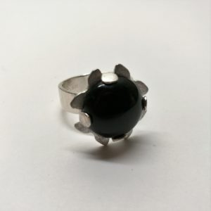 Silverring med onyx