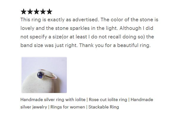 Vad säger våra kunder - ring is exactly as advertised, the color of the stone is lovey